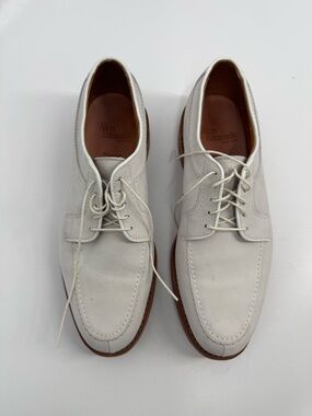Allen Edmonds Bone Suede Algonquin Toe Derby Dress Shoes Classic Size 8.5 D